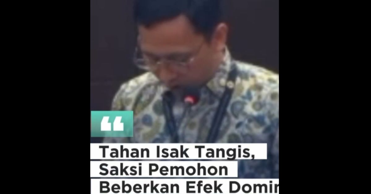 Di Sidang MKSaksi Tahan Isak Tangis Saat Beberkan Dampak MBG Terhadap Nasib Guru