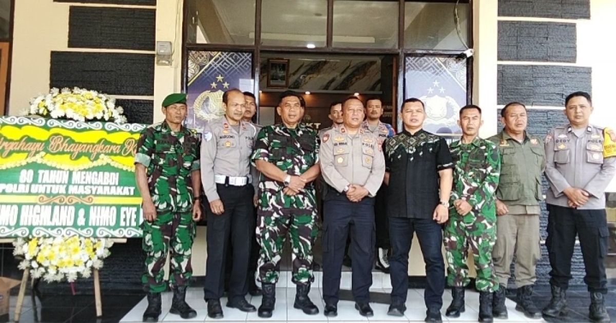 Hari Bhayangkara ke 80 jadi momen eratkan tali silaturahmi Forkopimda Pangalengan sinergi hadapi bencana. (Foto Wanhendy).