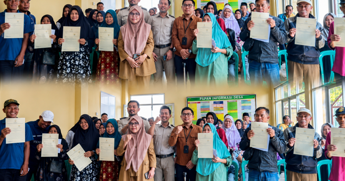 300 Sertipikat Gratis PTSL 2026 Diserahkan BPN kepada Warga  Desa Nanjung Mekar Rancaekek