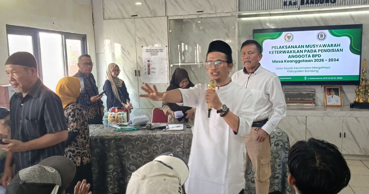 PPBPD Desa Sayati Kecamatan Margahayu melaksanakan pemilihan 9 anggota BPD Desa Sayati, Sabtu, 18 Juli 2026.(Foto Sopandi).