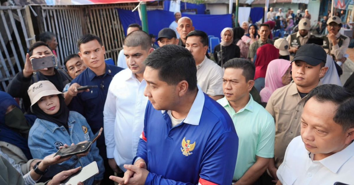 Kunjungan kerja Menteri Perumahan dan Kawasan Permukiman (PKP) RI Maruarar Sirait di Desa Cilampeni, Kecamatan Katapang, Sabtu  25 Juli 2026.