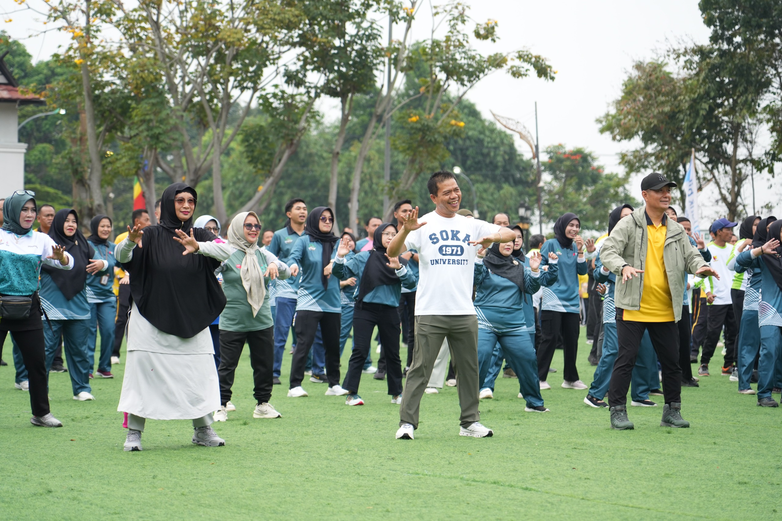 Hari K3 Sedunia, Upakarti Dipadati Peserta Olahraga Bersama